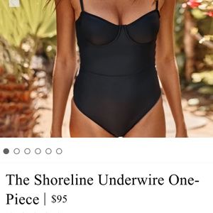 Summersalt BLACK ONE PIECE WITH UNDERWIRE